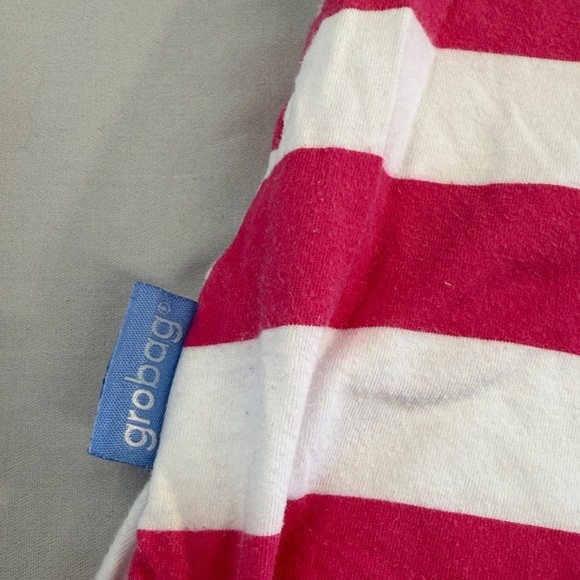 GroBag - Pink and White Striped Sleeveless Sleep Sack. TOG 1.0 - Picture 2 of 4